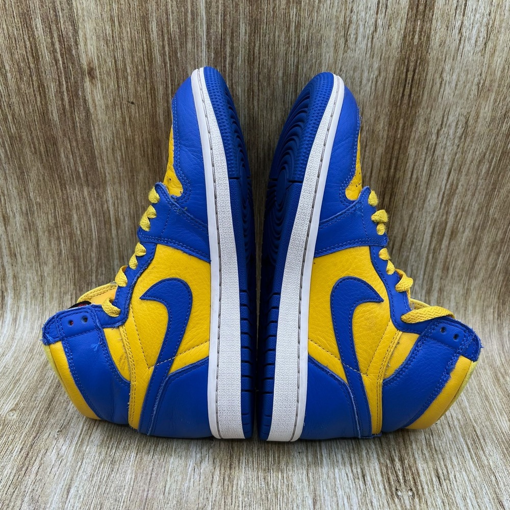 Nike Air Jordan 1 Retro High OG Reverse Laney Men's 5.5 Yellow Blue FD2596-700 - Picture 7 of 10